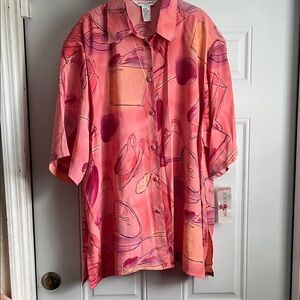 Women's Pink Patterned Blouse